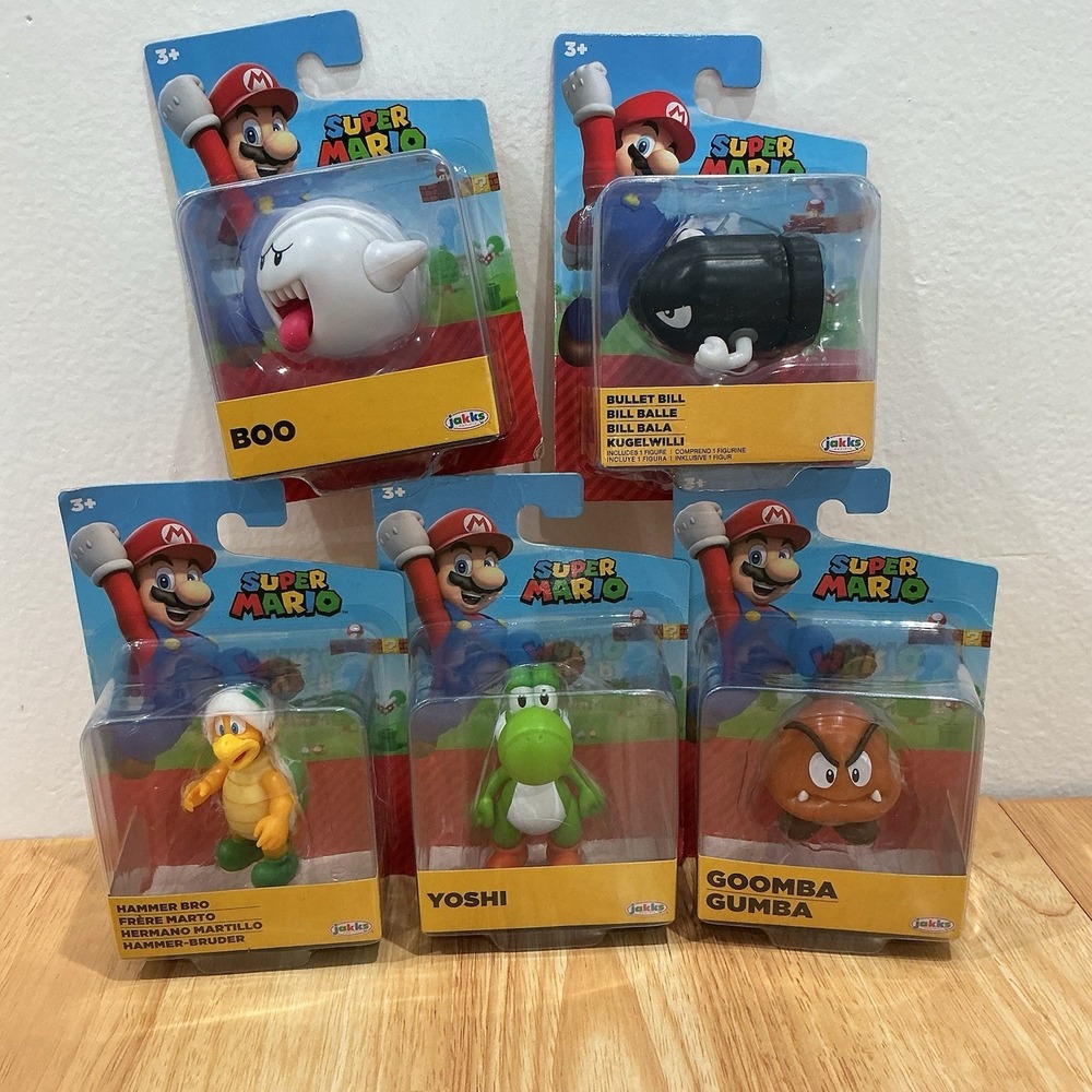 NEW Jakks World of Nintendo Super Mario 2.5-Inch Figures Set of‎ 5 - NEW